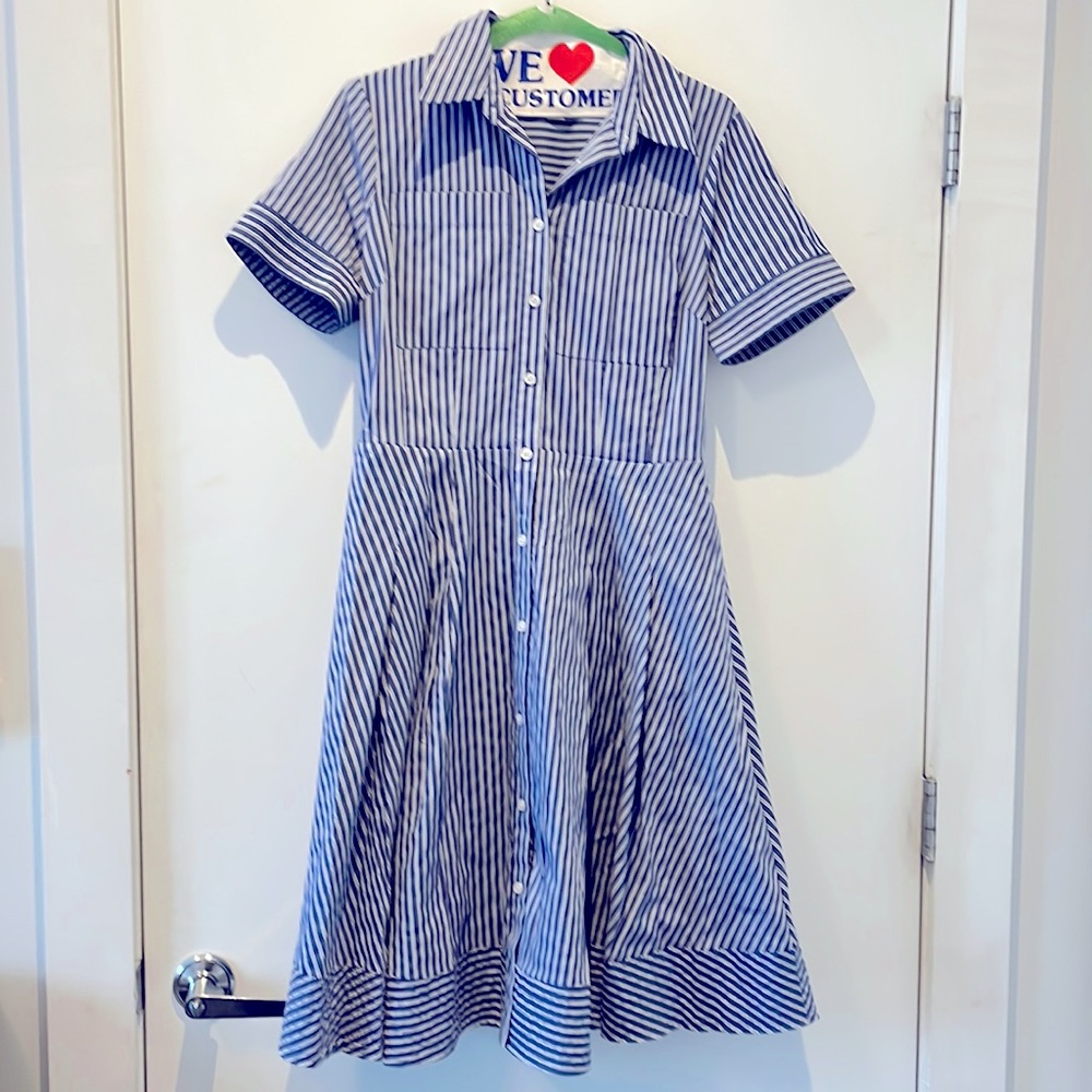 Michael Michael Koran Pinstripe Dress
